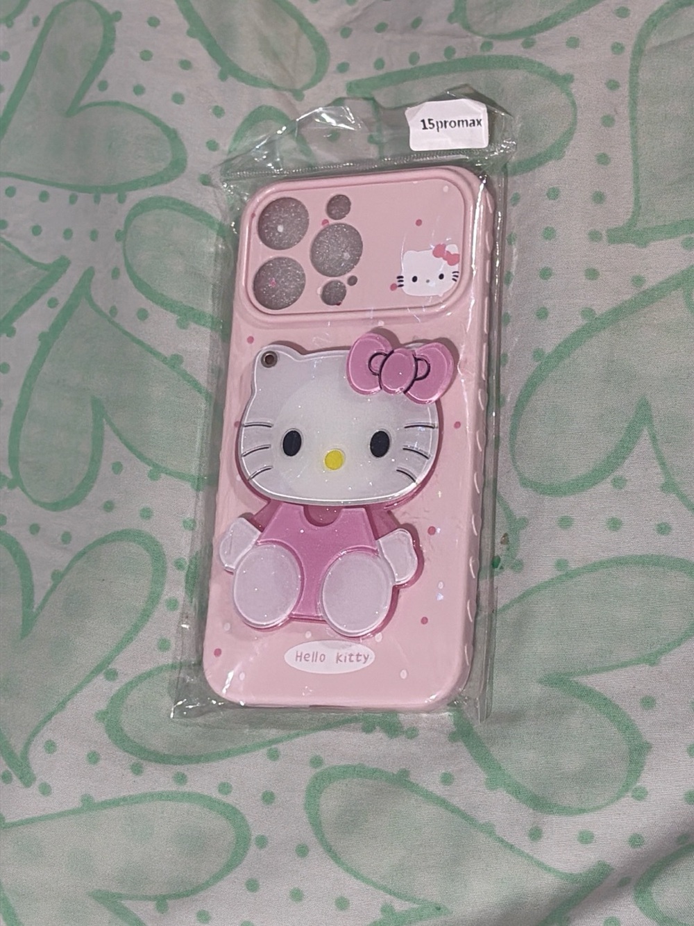 Hello Kitty Pink Silicone Case for iPhone 15 Pro Max - Cute Protective Cover